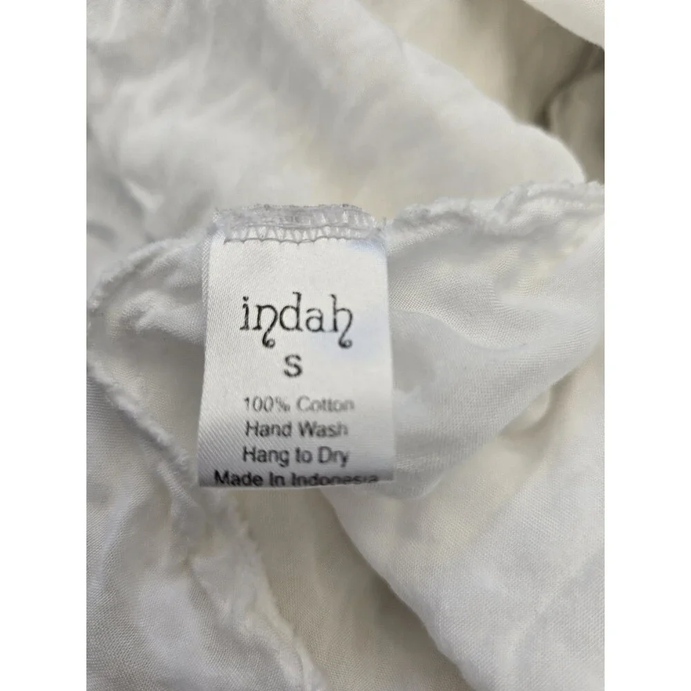 Indah White Swiss Dot Halter Midi Dress - Picture 11 of 11